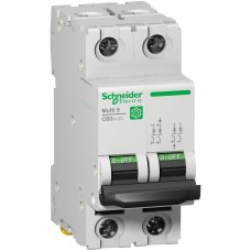 Schneider Electric M9U11206 - C60 UL/CSA/IEC Миниатюрен авт. прекъсвач Multi 9 - C60H-DC - MCB - 2P - 6 A - B Curve - 500 V DC - 10 kA