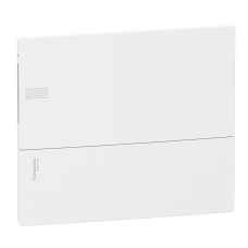 Schneider Electric MIP22112 - mini Pragma - Enclosure, Resi9 MP, вграден монтаж, 1 ред от 12 модула, IP40, бяла вратичка, 1 земя + 1 нула клеморед