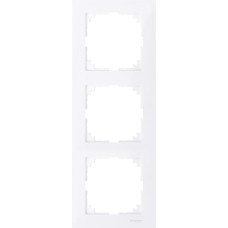 Тримодулна декоративна рамка M-PURE, активно бяло, Merten System M, Schneider Electric MTN4030-3625
