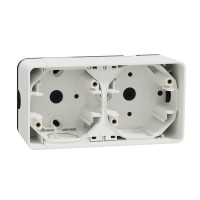 Двойна хоризонтална конзола за открит монтаж, бял, Mureva Styl, Schneider Electric MUR39914