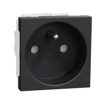 Контакт френски стандарт 2P+E 16A, антрацит, New Unica, Schneider Electric NU303954E