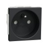 Контакт френски стандарт 2P+E 16A, антрацит, New Unica, Schneider Electric NU303954E