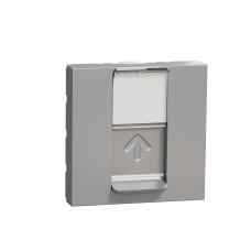 Розетка RJ45, кат. 5 UTP, 2 модула, алуминий, New Unica, Schneider Electric NU341130