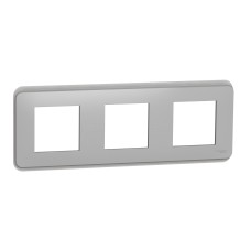 Тройна рамка Unica Pro, алуминий, New Unica, Schneider Electric NU400630