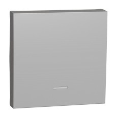 Двумодулен капак за ключ с индикатор, алуминий, New Unica, Schneider Electric NU920030N