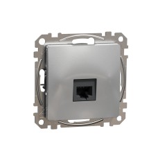 Розетка RJ45 CAT 6 STP, алуминий, Schneider Electric SDD113461 Sedna Design & Elements