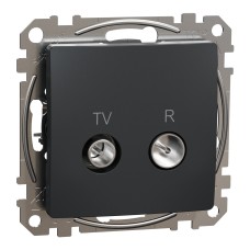TV/R розетка (конектор) 4db, Sedna, антрацит, Schneider Electric SDD114471R Sedna Design & Elements