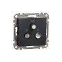 TV/R/SAT розетка 7db, антрацит, Schneider Electric SDD114484 Sedna Design & Elements