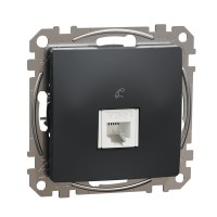 Телефонна розетка, RJ11, антрацит, Schneider Electric SDD114491 Sedna Design & Elements