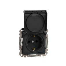 Контакт Шуко с капак, антрацит, Schneider Electric SDD214023 Sedna Design & Elements