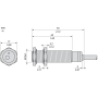 Индуктивен сензор XS, XS6 M12, L54mm, месинг, Sn4mm, 12...48 VDC, кабел 5 m, Telemecanique XS612B1PAL5