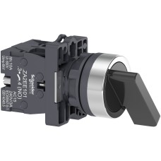 Schneider Electric XA2EJ33 - Easy Harmony XA2 - Easy Harmony XA2E, превключвател за ключ, пластмаса, черен, Ø22, дълга дръжка, 3 позиции, без връщане, 2 NO